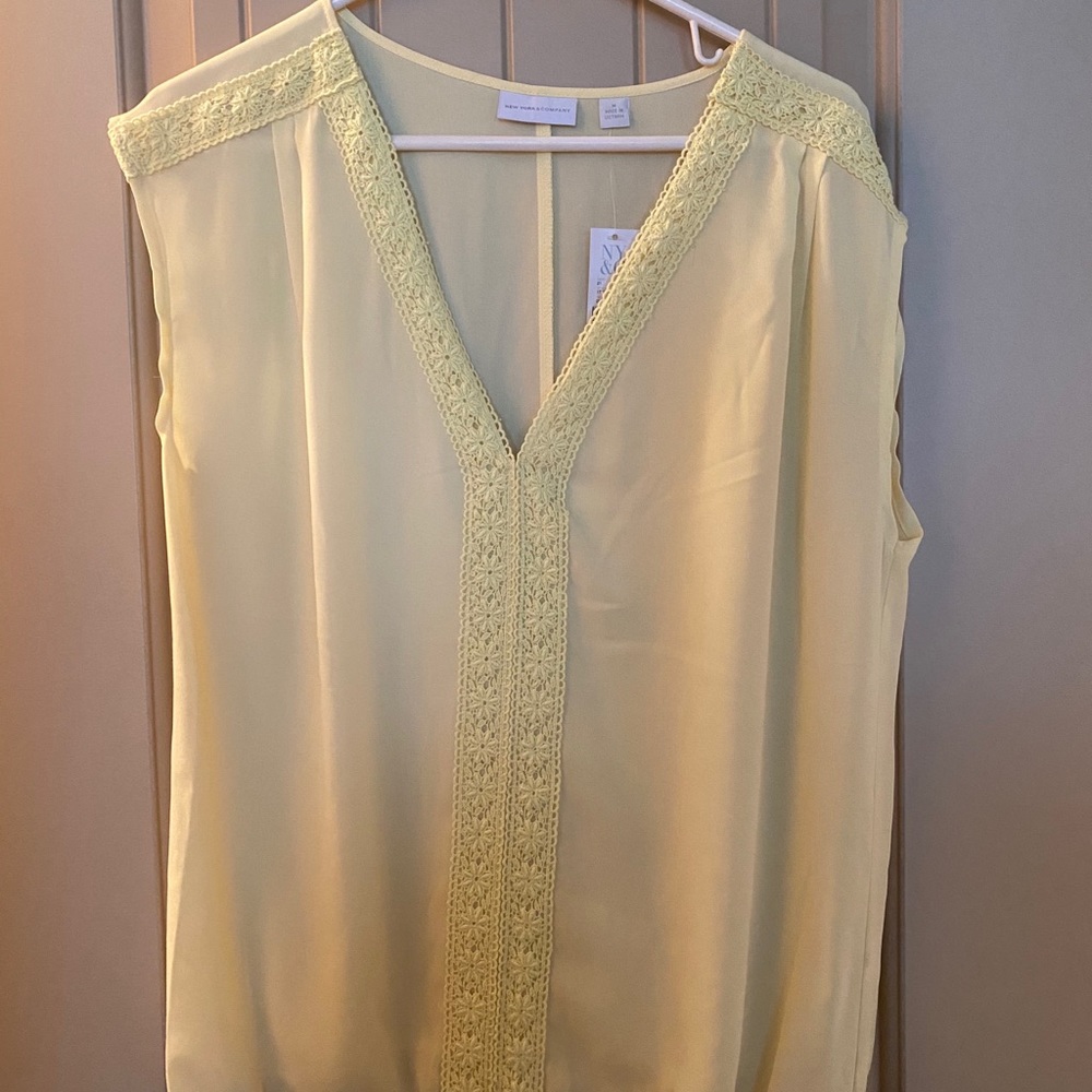 Yellow Sleeveless Blouse NWT